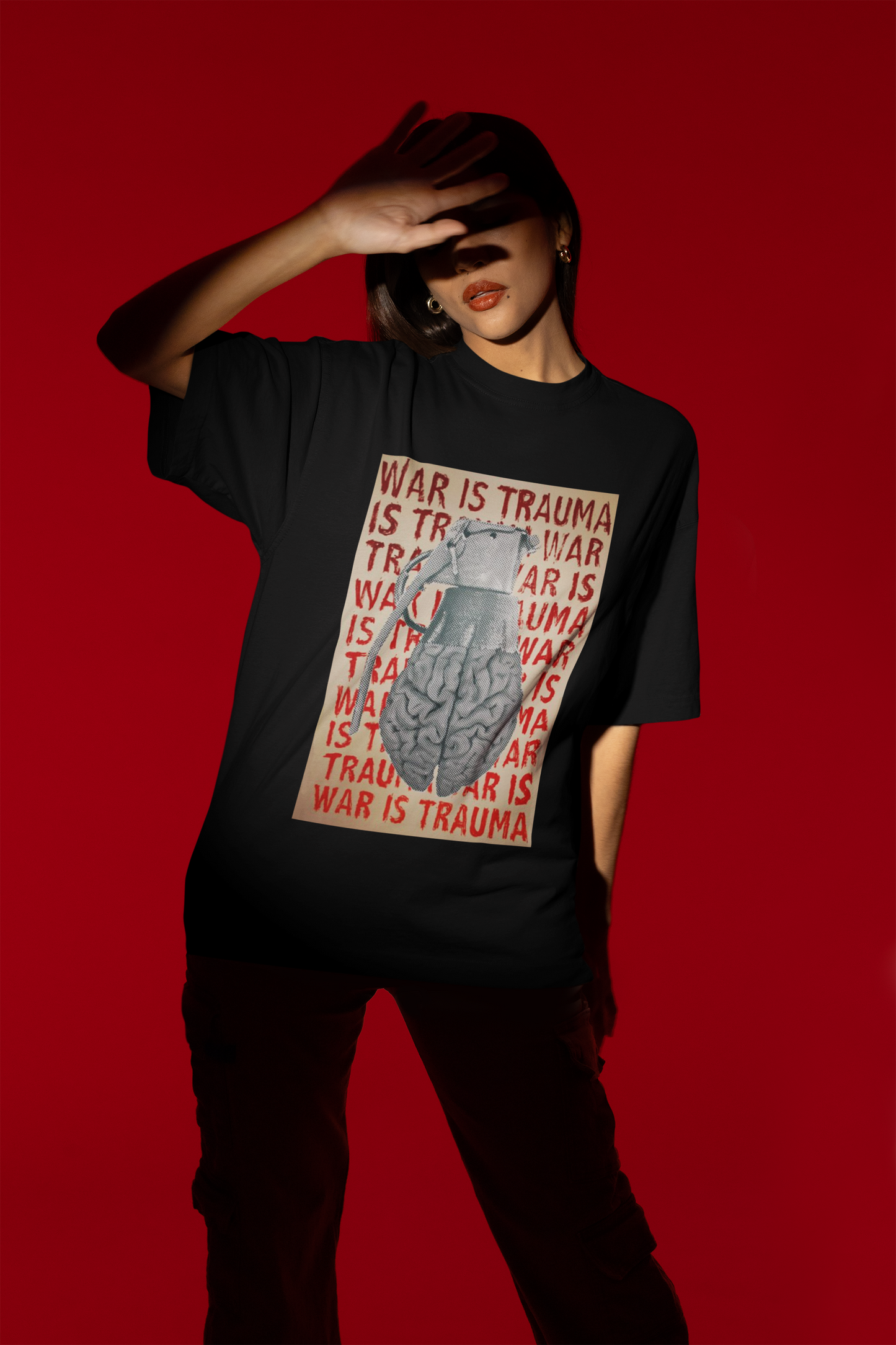War Is Traumatic Oversized T-Shirt