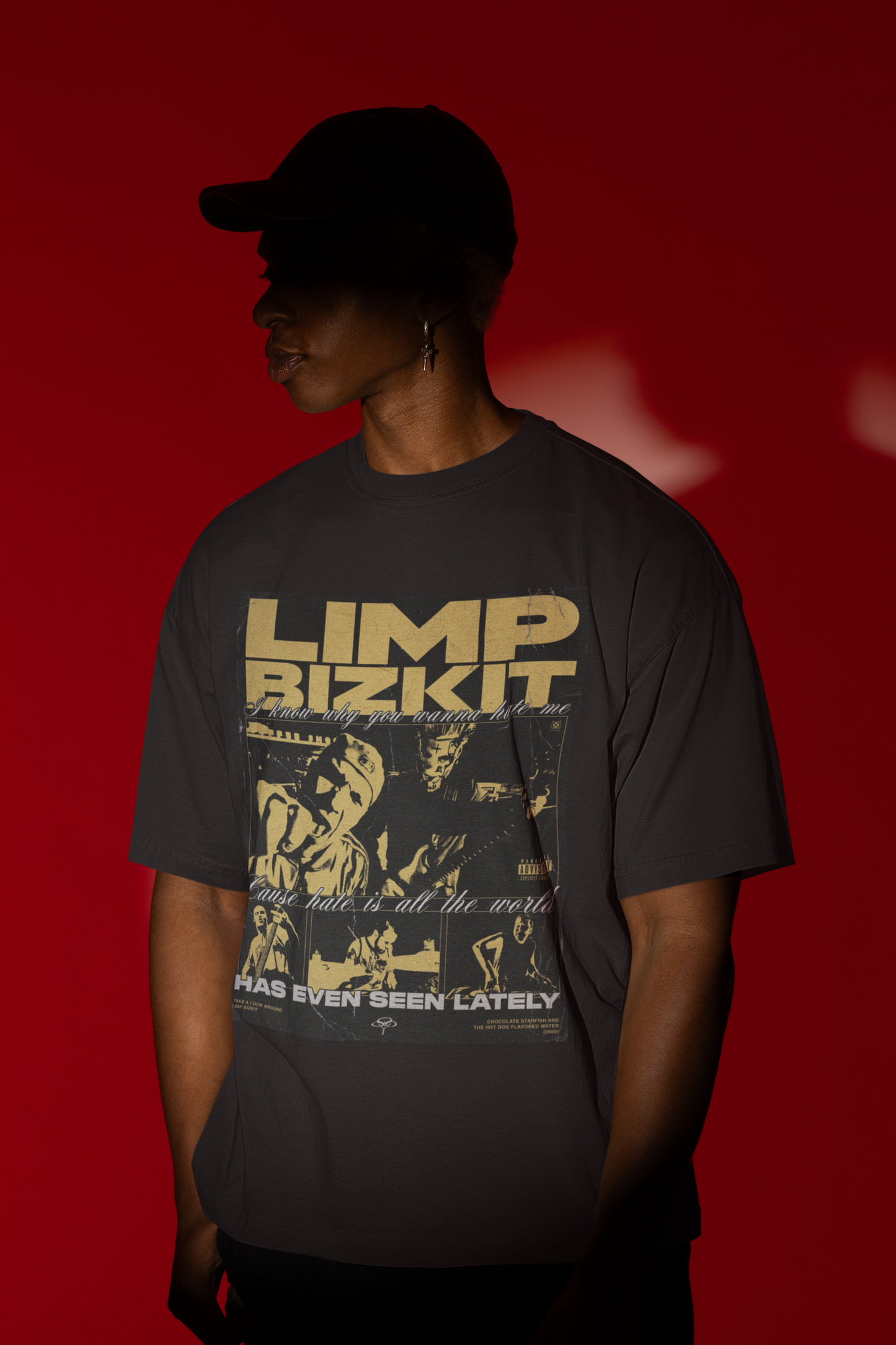 Limp Bizkit Yellow Graphic Oversized Tee