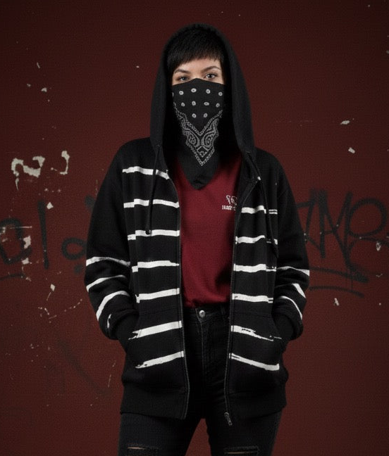 Bandit Stripe Zip Hoodie
