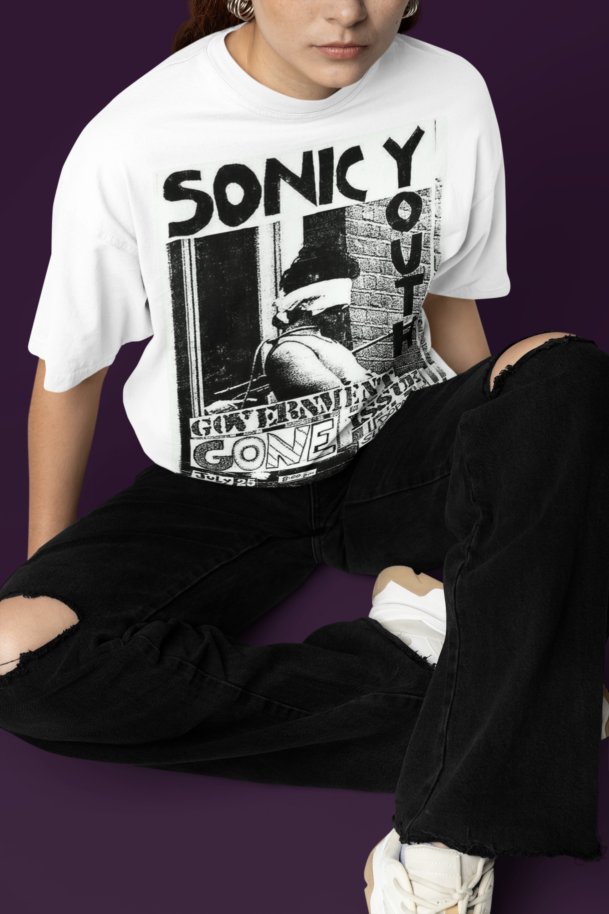 Sonic Youth Oversized T-Shirt | Custom Unisex Rock Tees – UNDEAD Sonic Youth Oversized T-Shirt | Custom Unisex Rock Tees – UNDEAD