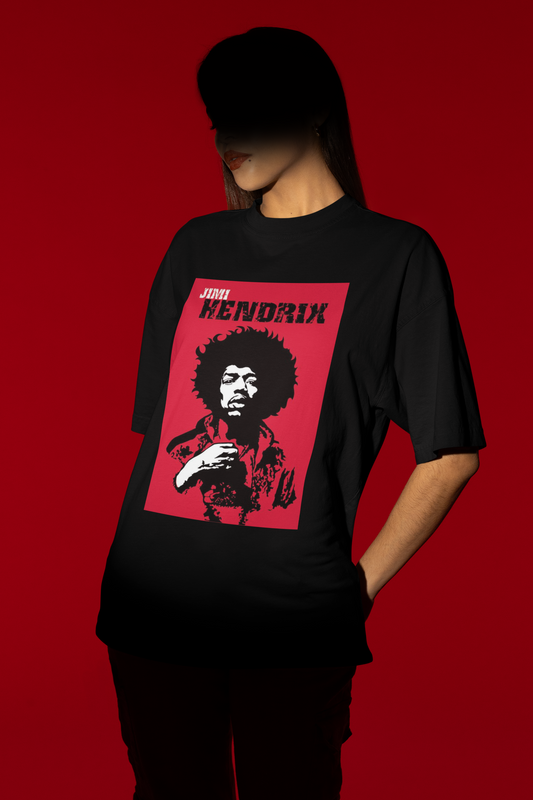 Jimi Hendrix Vintage Portrait Oversized T-Shirt