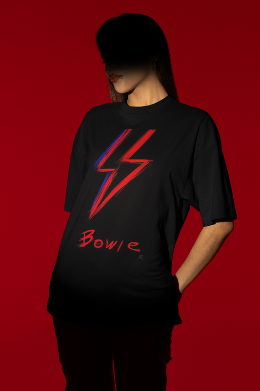 David Bowie Lightning Bolt Oversized T-Shirt