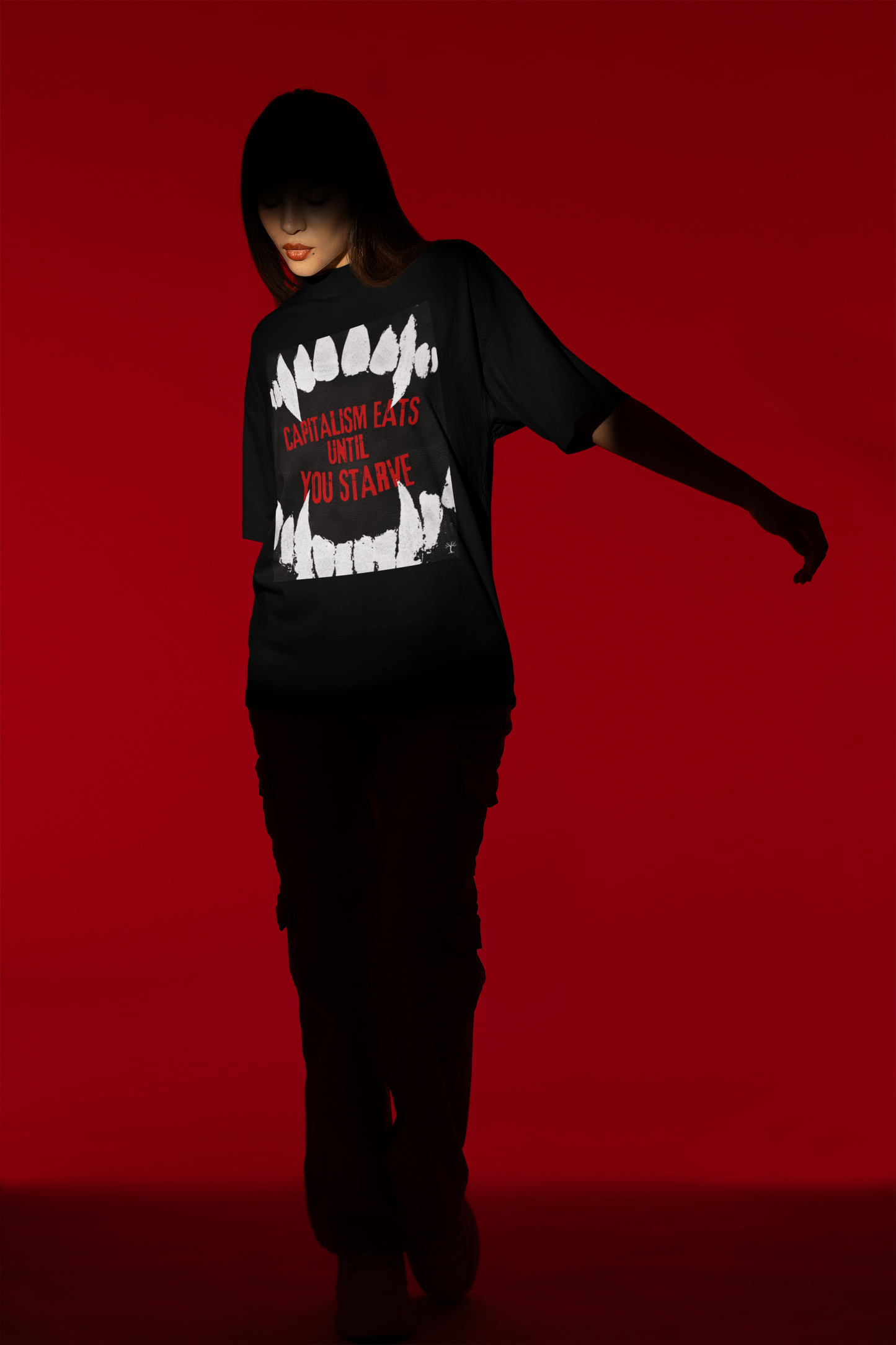 Capitalism Eats Oversized T-Shirt