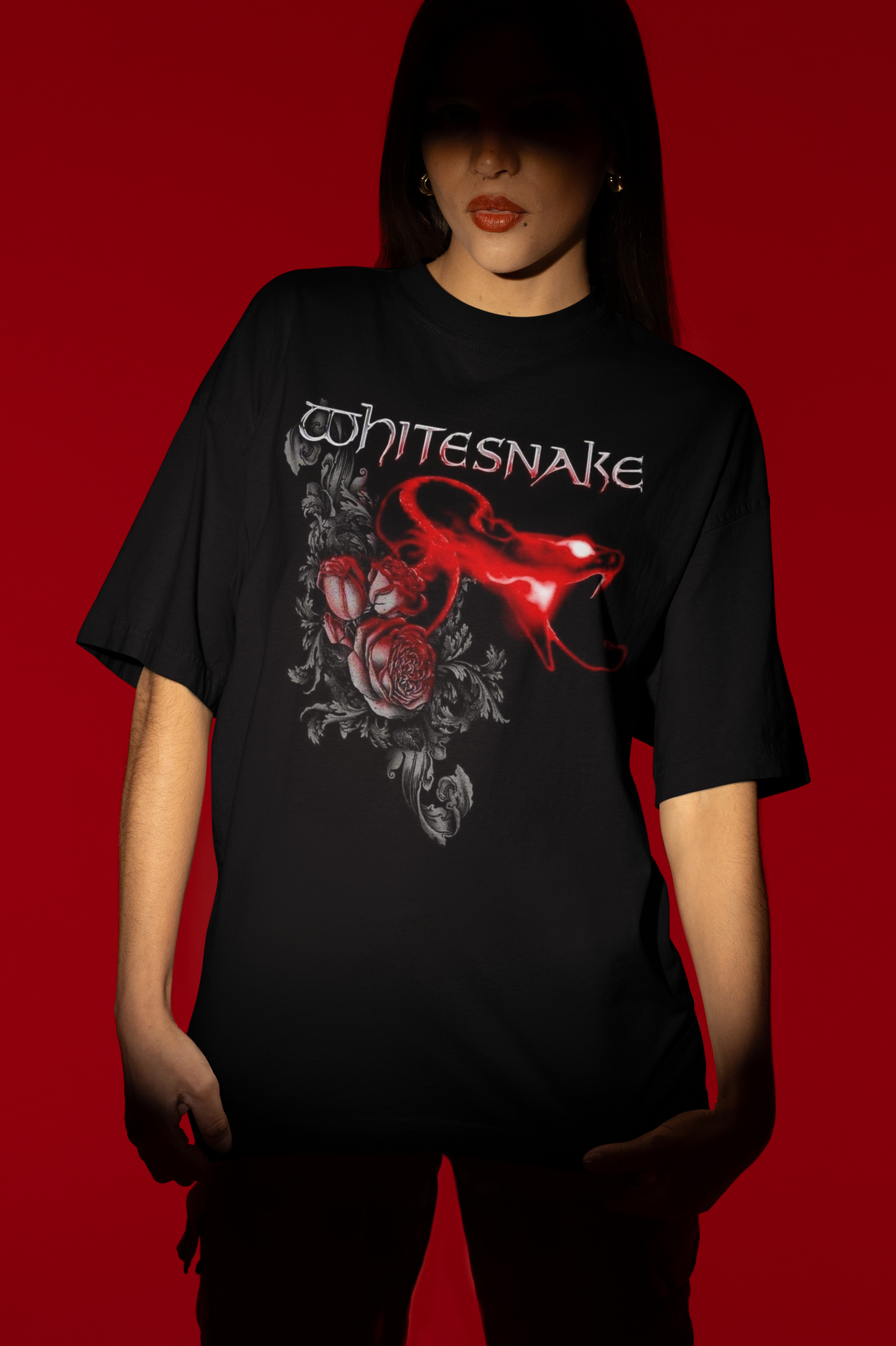 WHITESNAKE OVERSIZED T-SHIRT – DARK ROMANCE ROCK EDITION